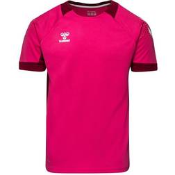 Hummel Lead S/S Poly Jersey Men - Raspberry Sorbet