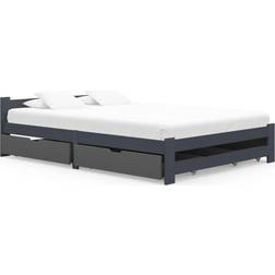 vidaXL Bed Frame with 4 Drawers 55cm