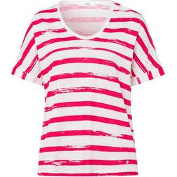 Brax Carrie Striped T-shirt - Pink