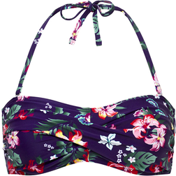 Abecita Hawaii Twisted Bandeau Bra - Blue/Patterned