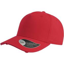 Atlantis Cargo Weathered Visor 5 Panel Cap - Red