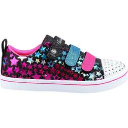 Skechers Girls Twinkle Toes Star - Black/Pink/Blue