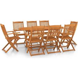 vidaXL 3086971 Juego de comedor de patio, 1 Mesa incl. 8 Sillas