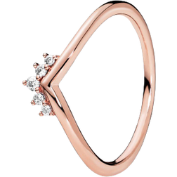 Pandora Tiara Wishbone Ring - Rose Gold/Transparent