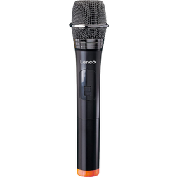 Lenco MCW-011BK Wireless microphone with 6.3 mm battery powered receiver