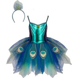 Great Pretenders Peacock Dress and Hair Clip Costume