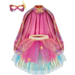 Great Pretenders Super Duper Tutu Cape & Mask Pink/Gold