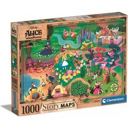 Clementoni Story Maps Alice in Wonderland 1000 Pieces