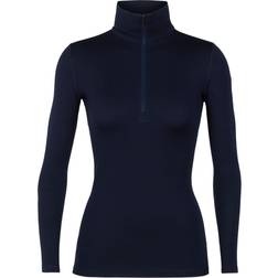 Icebreaker Merino 260 Tech Long Sleeve Half Zip Thermal Top Women - Midnight Navy