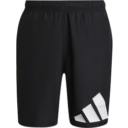 Adidas Classic-Length Logo Swim Shorts - Black/White