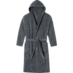 Schiesser Essentials Terrycloth Bathrobe - Grey