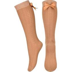 mp Denmark Sofia Knee Socks with Bow - Apple Cinnamon (67005-4155)