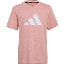 adidas Junior Future Icons 3-Stripes Logo T-shirt - Wonder Mauve Mel/White (HG8859)