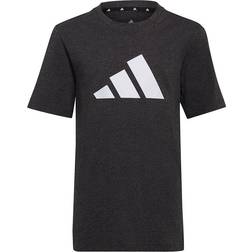 adidas Junior Future Icons 3-Stripes Logo T-shirt - Black Melange/White (HG8856)