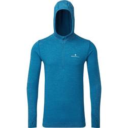 Ronhill Life Seamless Hoodie Men - Prussian Blue Marl