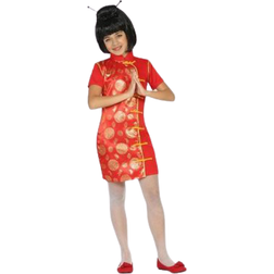 Th3 Party Chinese Woman Costume for Children Red