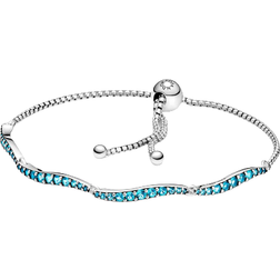 Pandora Wavy Slider Bracelet - Silver/Blue