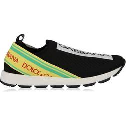 Dolce & Gabbana Sorrento Slip-on Sneakers With Logo Tape - Nero Yellow