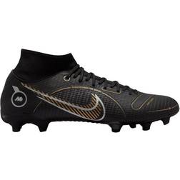 Nike Mercurial Superfly 8 Academy MG - Black/Metallic Silver/Medium Ash/Metallic Gold