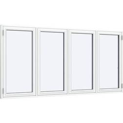 Sparvinduer SH0404 Træ Sidehængt vindue Vindue med 2-lags glas 200x120cm