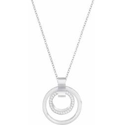 Swarovski Hollow Pendant Necklace - Silver/Transparent