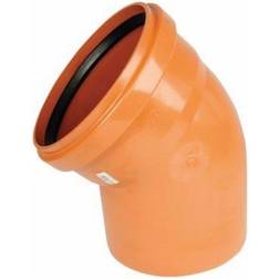 PVC bøjning 110mm. 45° Med kort indstiksmuffe EN1401