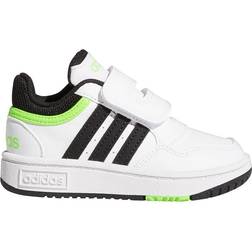 adidas Infant Hoops - Cloud White/Core Black/Solar Green