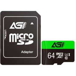 AGI TF138 microSDXC Class 10 UHS-I U1 90/30MB/s 64GB +Adapter