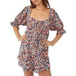 Free People Show Me Love Romper - Navy Combo