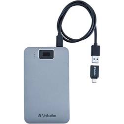 Verbatim Executive Fingerprint Secure 1 To USB-C Argent