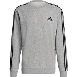 Adidas Essentials French Terry 3-Stripes Sweatshirt Men - Medium Grey Heather/Black