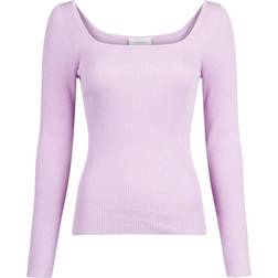 Neo Noir Corine Knit Blouse - Lavender