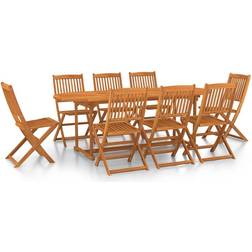 vidaXL 3086976 Matgrupp, 1 Bord inkl. 8 Stolar