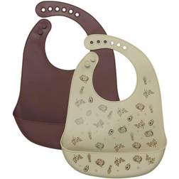 CeLaVi Silicon Bib 2-pack Rocky Road