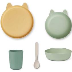 Liewood Paul Tableware Set 4-pack Rabbit/Sandy Multi Mix