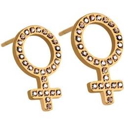 Edblad Me Studs - Gold/Transparent