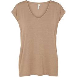 Pieces Billo Tee - Natural Gold Lurex