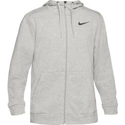 NIKE Dri-FIT Full-Zip Training Hoodie Men - Dark Grey Heather/Black