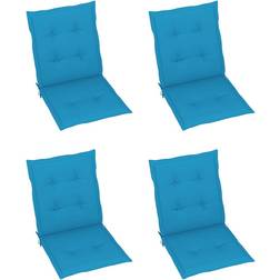vidaXL Stolsdynor för trädgården 4-pack Stolsdyna Svart, Blå (100x50cm)