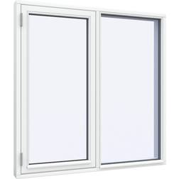 Sparvinduer SH0201 PVC Sidehængt vindue Vindue med 3-lags glas 80x45cm