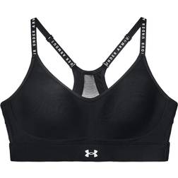 Under Armour Infinity Low Covered Sports Bra - Black/White