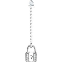 Thomas Sabo Charm Club Lock Single Earring - Silver/Transparent