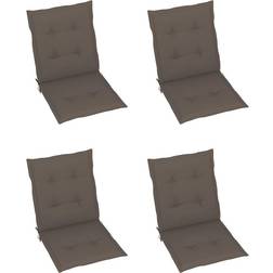 vidaXL Stolsdynor för trädgården 4-pack Stolsdyna Brun (100x50cm)