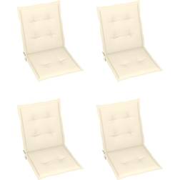 vidaXL Stolsdynor för trädgården 4-pack Stolsdyna Beige, Svart (100x50cm)