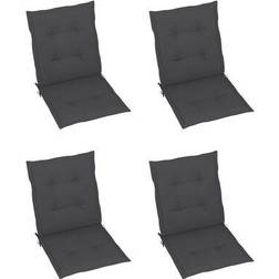 vidaXL 4-pack Stolsdyna Grå (100x50cm)