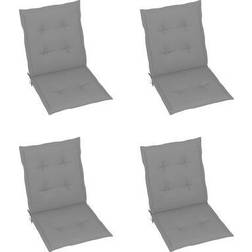 vidaXL 4-pack Stolsdyna Grå (100x50cm)