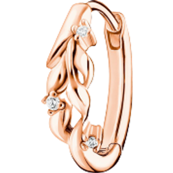 Thomas Sabo Charm Club Leaves Hoop Earring - Rose Gold/Transparent