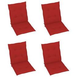vidaXL 4-pack Coussin de chaise Rouge (100x50cm)