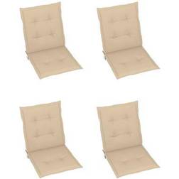 vidaXL 4-pack Stolehynde Beige (100x50cm)