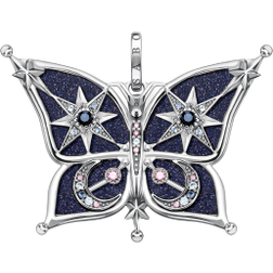 Thomas Sabo Butterfly Star & Moon Pendant - Silver/Multicolour